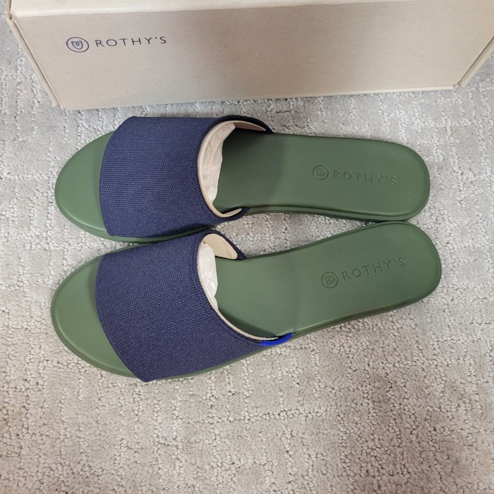 Rothy’s The Slide Maritime Navy Women’s Size 6.5,7.5,8,8.5,9,9.5,10,10.5,11 - Picture 6 of 9